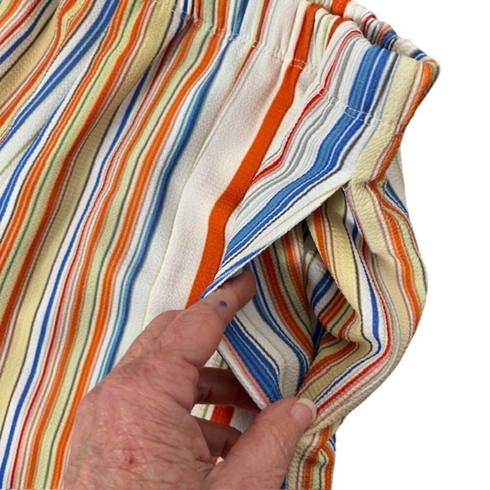 Spanner Women's Striped Split Leg Pull On Lined P… - image 4